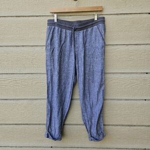 Athleta Bali linen ankle pant gray size 12